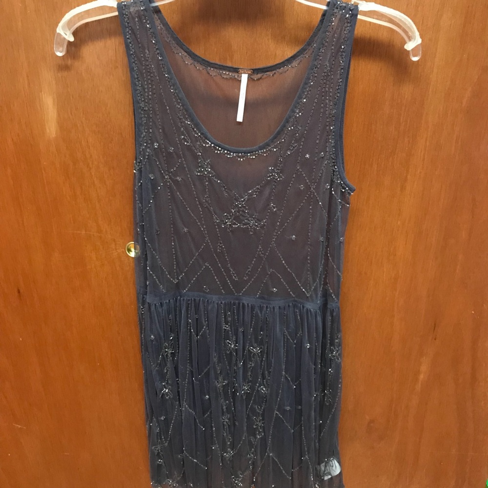Free People Sheer Sequin Dress